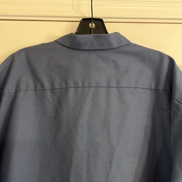 Red Kap 1923 Men’s Work Wear Button-Up Long Sleeve Mechanic Blue Shirt Size 3XL - Picture 9 of 11